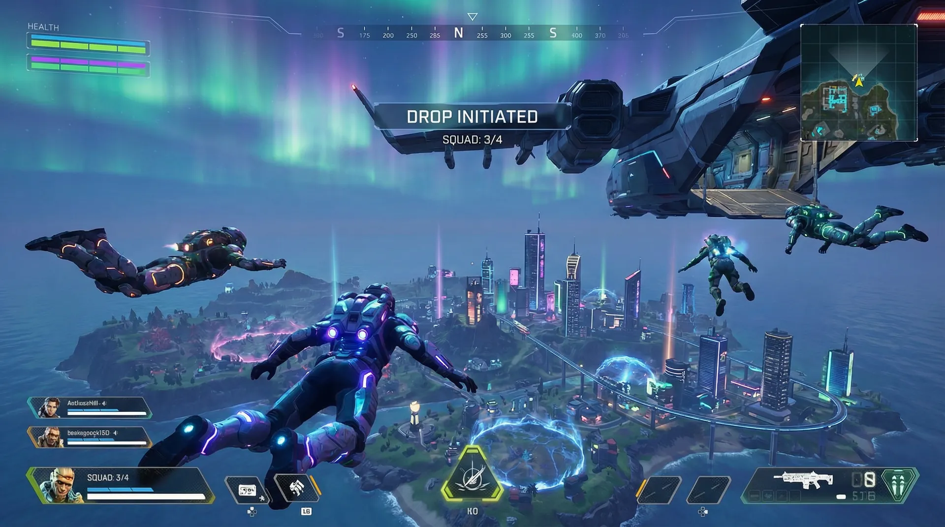 大逃杀游戏空降瞬间 - 英雄联盟竞猜 精彩操作